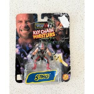 Vintage 1998 Toy Biz Keychain Wrestlers Sting Action Figure Collectible Retro